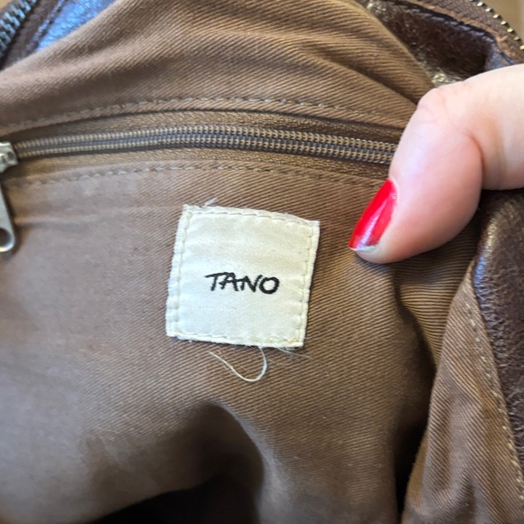 Tano Rich Brown Leather Messenger Bag - Picture 4 of 5